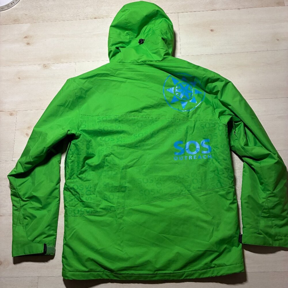 SESSIONS SOS Outreach Men's Lime-Green/Blue Snowboard/ Skiing Jacket Size Medium - Picture 7 of 8